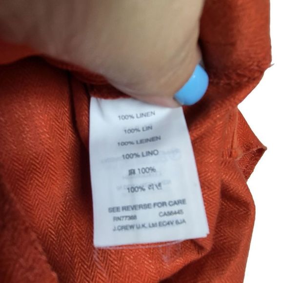 J.Crew Orange Linen Shorts Size Small - Picture 11 of 11